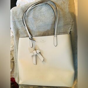 Kate Spade White/cream Tote Bag two little marks